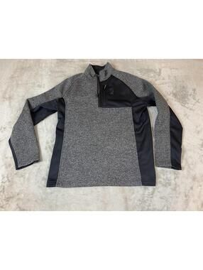 Spyder Men Gait Jacket Half Zip Jacket Top Gray XL Pullover Top Fleece Lined